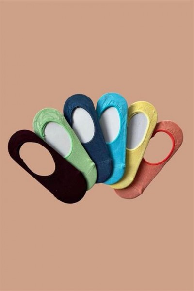 مجموعة من 6 جوارب راقصة باليه نسائية من Markano متعددة الألوان بكعب من الخيزران عند أصابع القدم
