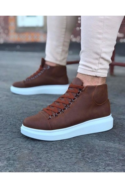 Wagoon WG032 Taba Bağcıklı Sneakers  Yarım Bilek Bot