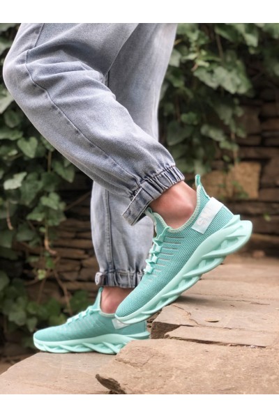 BA0602 Phantom Yüksek Taban Tarz Sneakers Mint Yeşil Erkek Spor Ayakkabısı