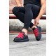Wagoon WG033 Kömür Kırmızı Erkek Yüksek Taban  Ayakkabı