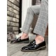 BA0009 Rugan Püsküllü Corcik Siyah Çengel Tokalı Klasik Erkek Ayakkabısı