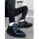 BA0003 Bağcıklı Klasik  Siyah Siyah Taban Rugan Yüksek Taban Casual Erkek Ayakkabı