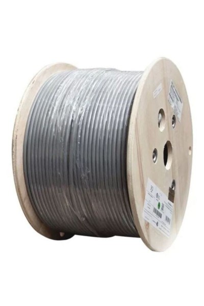 كابل بيانات Cat5e Utp نحاسي Lan 305mt 23 Awg رمادي PVC