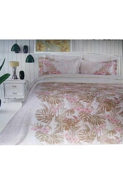مفرش سرير مزدوج من Moda Voce بنباتات غريبة