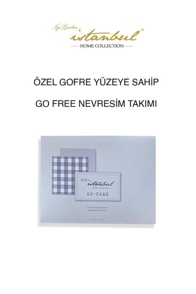 طقم غطاء لحاف مزدوج مطبوع عليه Good Night اسطنبول Go Free باللون الأزرق