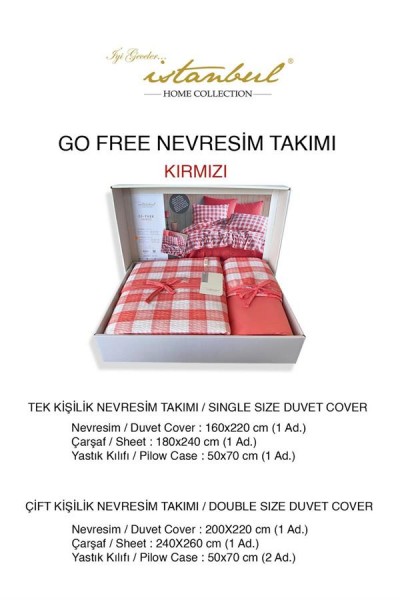 طقم غطاء لحاف مزدوج مطبوع عليه Good Night اسطنبول Go Free باللون الأخضر
