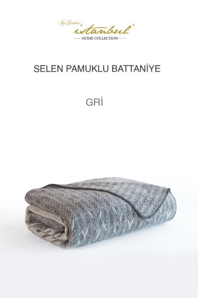 بطانية جود نايت اسطنبول فردية من القطن سيلين رمادي
