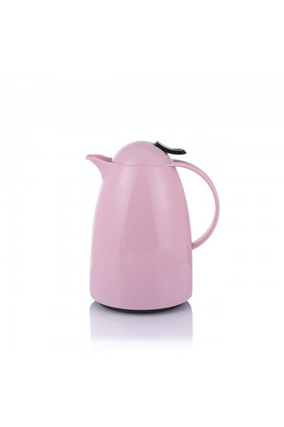 ماركانو 1 لتر ترمس شاي وماء بارد معزول حراريًا باللون الوردي الناعم (يحافظ على الدفء لمدة 12 ساعة وهو زجاجي بالداخل)