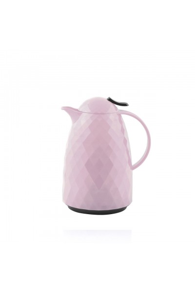 ماركانو 1 لتر ترمس شاي وماء بارد معزول حراريًا باللون الوردي الناعم (يحافظ على الدفء لمدة 12 ساعة وهو زجاجي بالداخل)