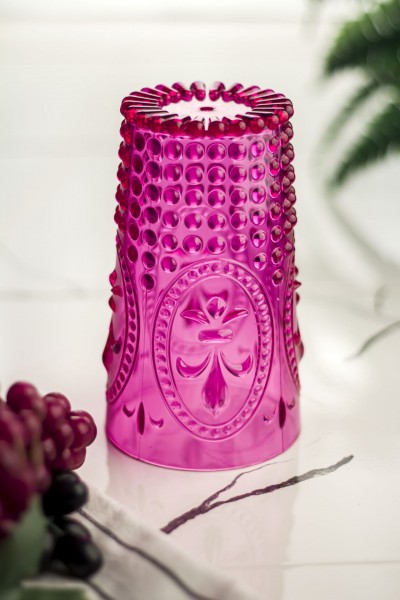 ماركانو زجاج أكريليك وردي مفرد طويل وكأس للمشروبات الغازية 750 مل (حجم كبير وليس زجاج)