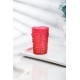 ماركانو أكريليك أحمر زجاج مفرد قصير وزجاجة قهوة للمشروبات الغازية 400 مل (وليس زجاج)