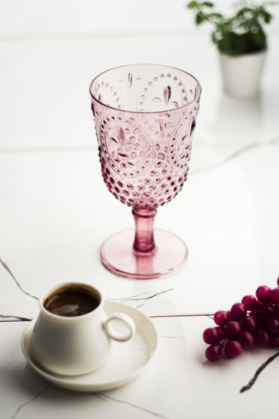 ماركانو أكريليك بلوم زجاج فردي وماء للمشروبات الغازية قهوة زجاج 450 مل (وليس زجاج)