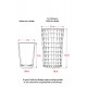 ماركانو أكريليك أبيض زجاج طويل القامة وزجاجة مشروبات غازية 750 مل (حجم كبير وليس زجاج)