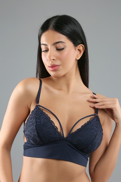 حمالة صدر Bralette باللون الأزرق الداكن للنساء