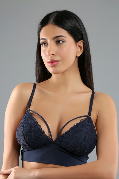 حمالة صدر Bralette باللون الأزرق الداكن للنساء