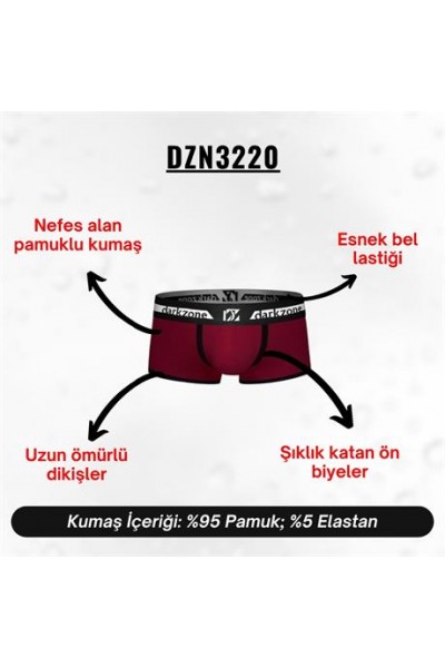 Biyeli Bordo Erkek Boxer - DZN3220