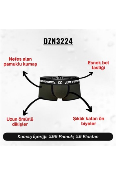 Biyeli Haki Erkek Boxer- DZN3224