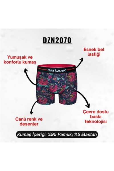 Horoz Desenli Erkek Boxer (Dijital Boxer) - DZN2070