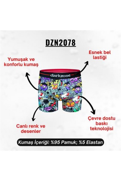 Emoji Desenli Boxer (Dijital Baskılı) - DZN2078