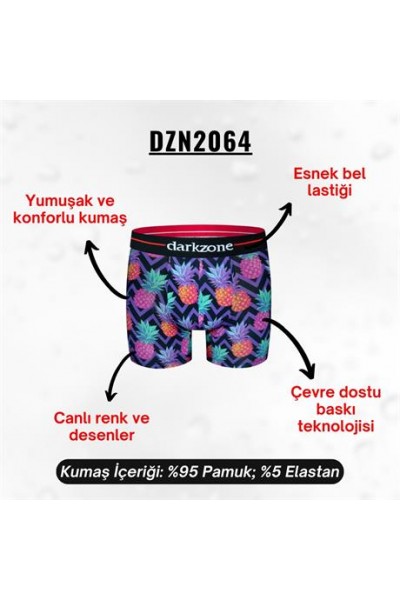 Ananas Desenli Boxer (Dijital Baskılı) - DZN2064