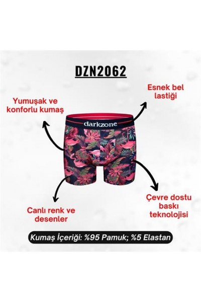 Flamingo Desenli Boxer (Dijital Baskılı) - DZN2062