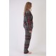 Kadın Antrasit Polar Tamamı Düğmeli Uzun Kol Pijama Takım

