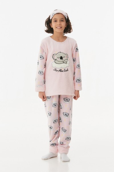 Nakışlı Kız Çocuk Pijama Takımı
