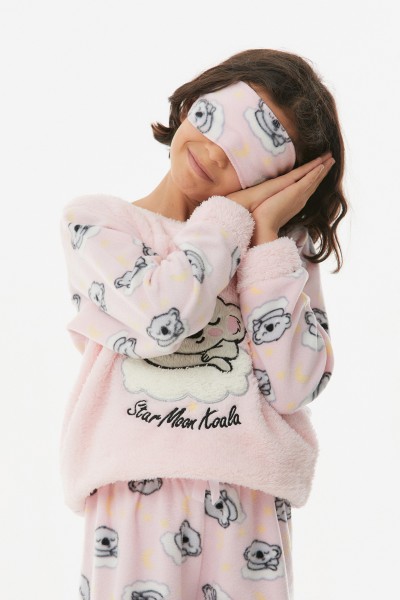 Nakışlı Kız Çocuk Pijama Takımı