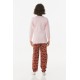 Geyik Baskılı Kız Çocuk  Pijama Takımı