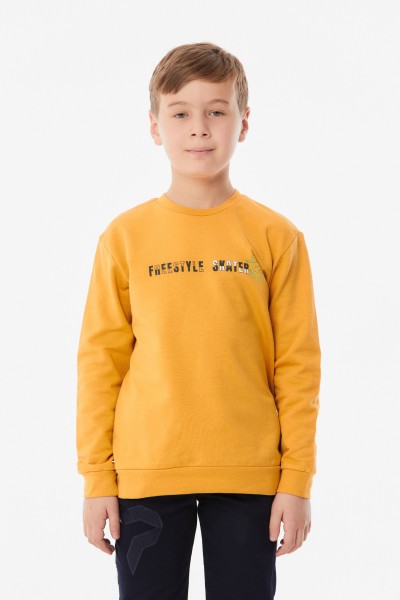 Önü Ve Arkası Baskılı Erkek Çocuk Sweatshirt