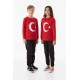 Türk Bayrağı Baskılı Çocuk Sweatshirt