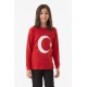 Türk Bayrağı Baskılı Çocuk Sweatshirt