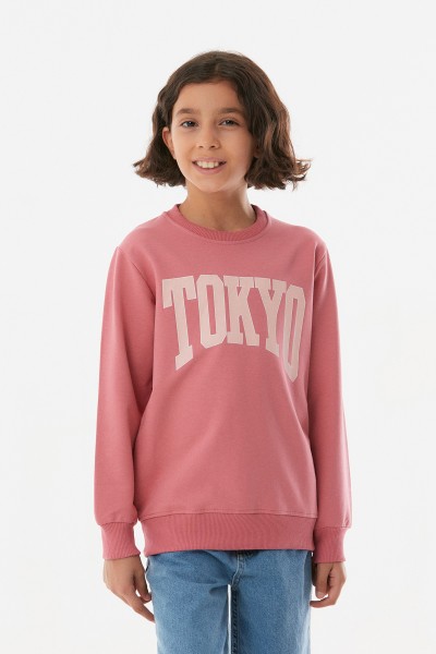 Tokyo Baskılı Kız Çocuk Sweatshirt