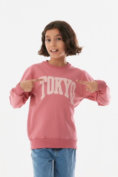 Tokyo Baskılı Kız Çocuk Sweatshirt