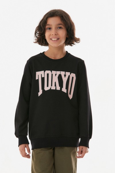 Tokyo Baskılı Kız Çocuk Sweatshirt