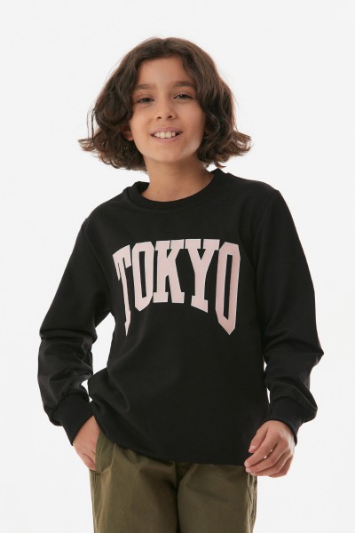 Tokyo Baskılı Kız Çocuk Sweatshirt