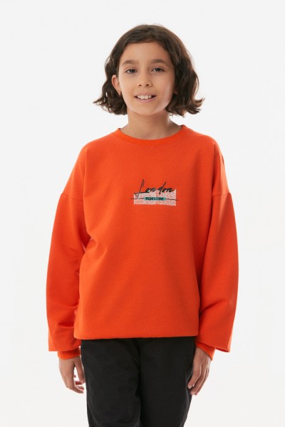 Awesome Yazı  Baskılı  Kız Çocuk Sweatshirt