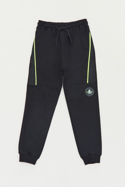 Sweatpants الصبيان مرونة الخصر المطرزة