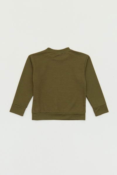 Basic Bisiklet Yaka Erkek Çocuk Sweatshirt