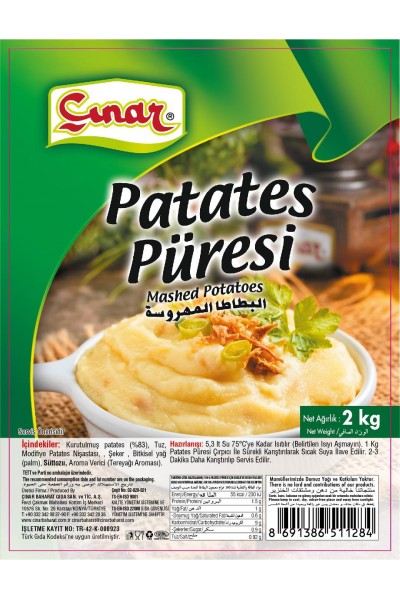 ÇINAR SÜTLÜ PATATES PÜRESİ 2 KG