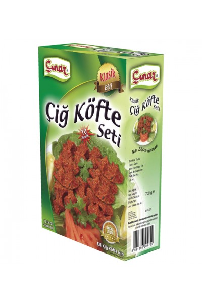 ÇINAR BAHARAT KLASİK ETLİ ÇİĞ KÖFTE SETİ 700 gr